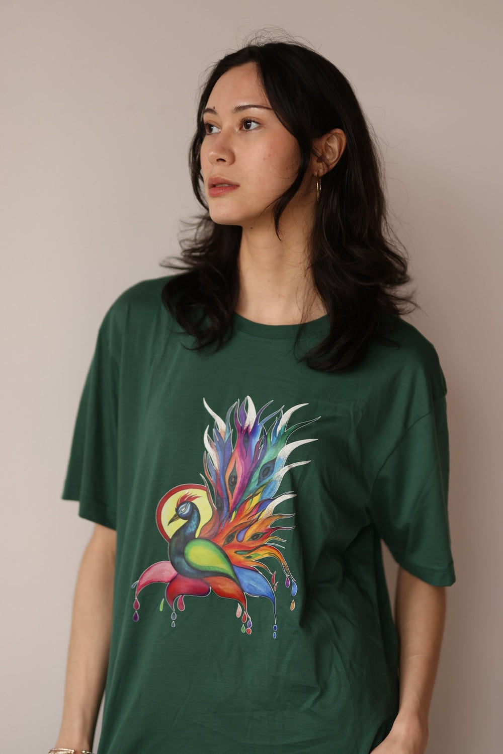 Colorful Peacock Supima Tee - Short - sleeve - tee