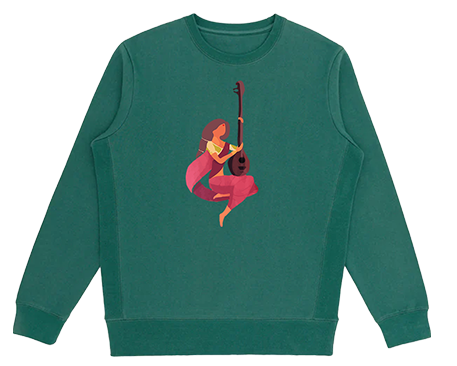 Mother Earth And Veena Cotton Crewneck Sweatshirt