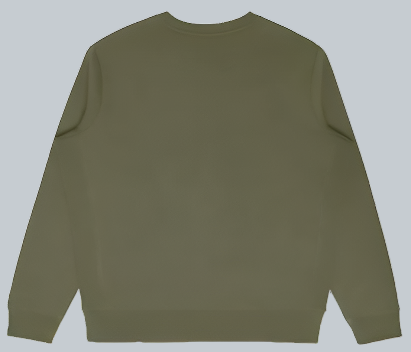 Floral Design Olive Green Crewneck