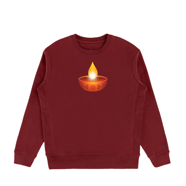 Sustainable Organic Cotton Crewneck Sweatshirt - Radiant Diya Design