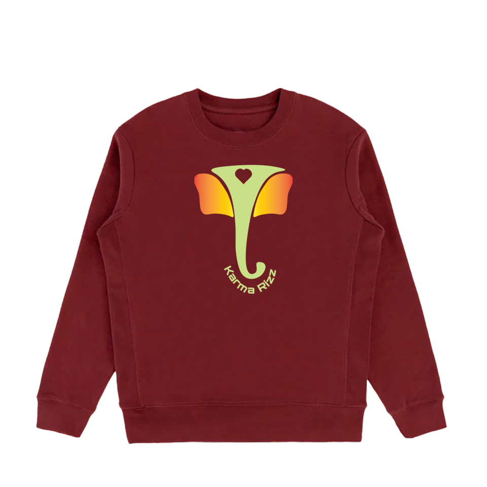 Organic Cotton Crewneck Sweatshirt – Vakratunda Edition