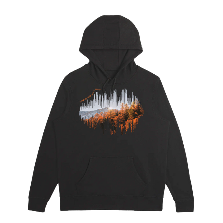 Sound Waves Design Cotton Pullover Hoodie