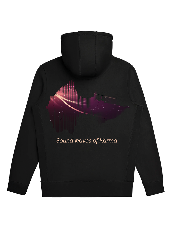 Karma Sparkle Sound Waves Cotton Hoodie