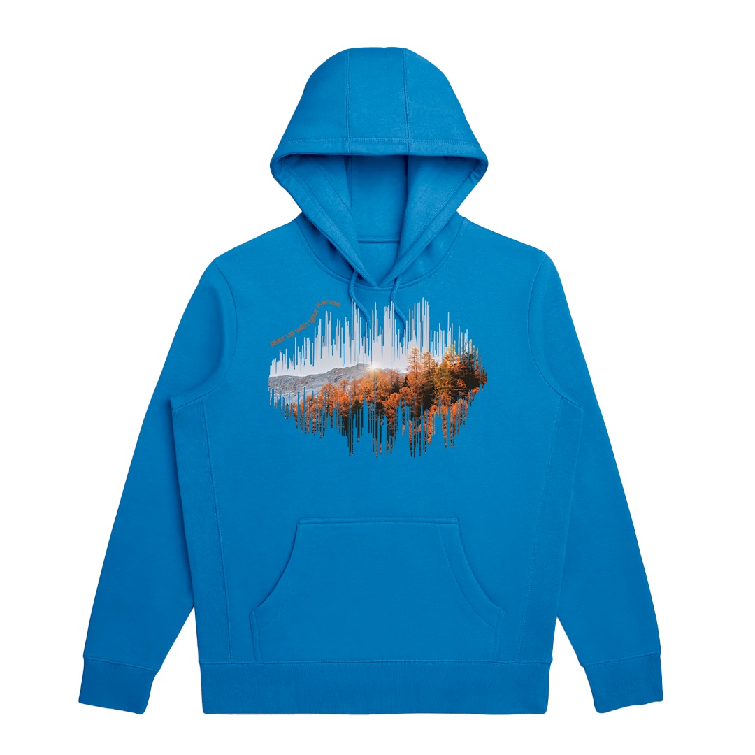 Sound Waves Design Cotton Pullover Hoodie