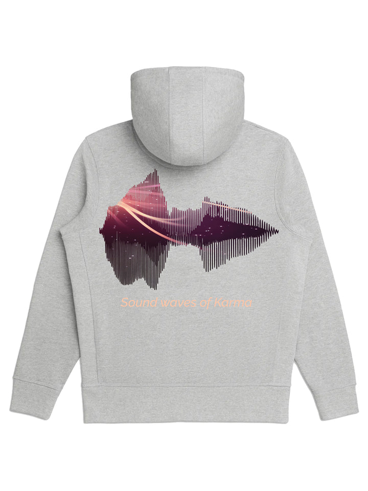 Karma Sparkle Sound Waves Cotton Hoodie