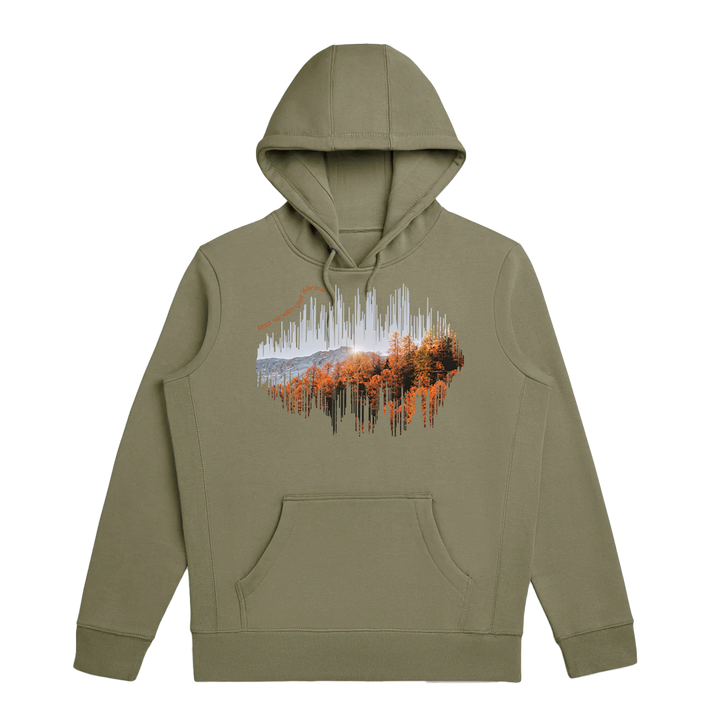 Sound Waves Design Cotton Pullover Hoodie