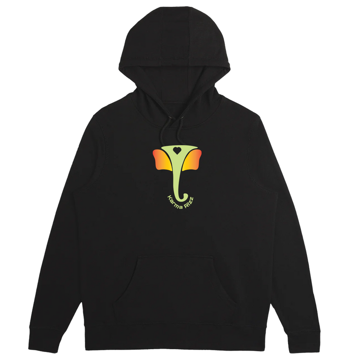 Vakratunda Elephant - Organic Cotton French Terry Hoodie