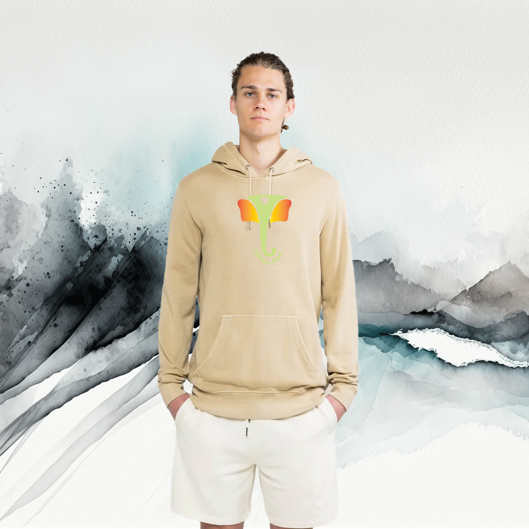 Vakratunda Elephant - Organic Cotton French Terry Hoodie