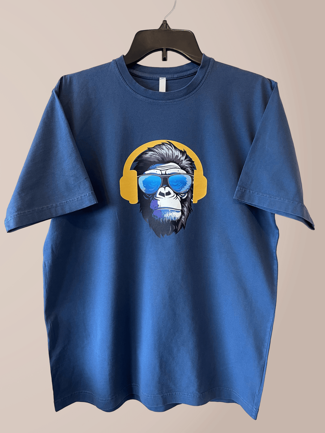 Organic Heavyweight Tee – Monkey Chill Vibe Graphic - Heavyweight Terry Short - sleeve