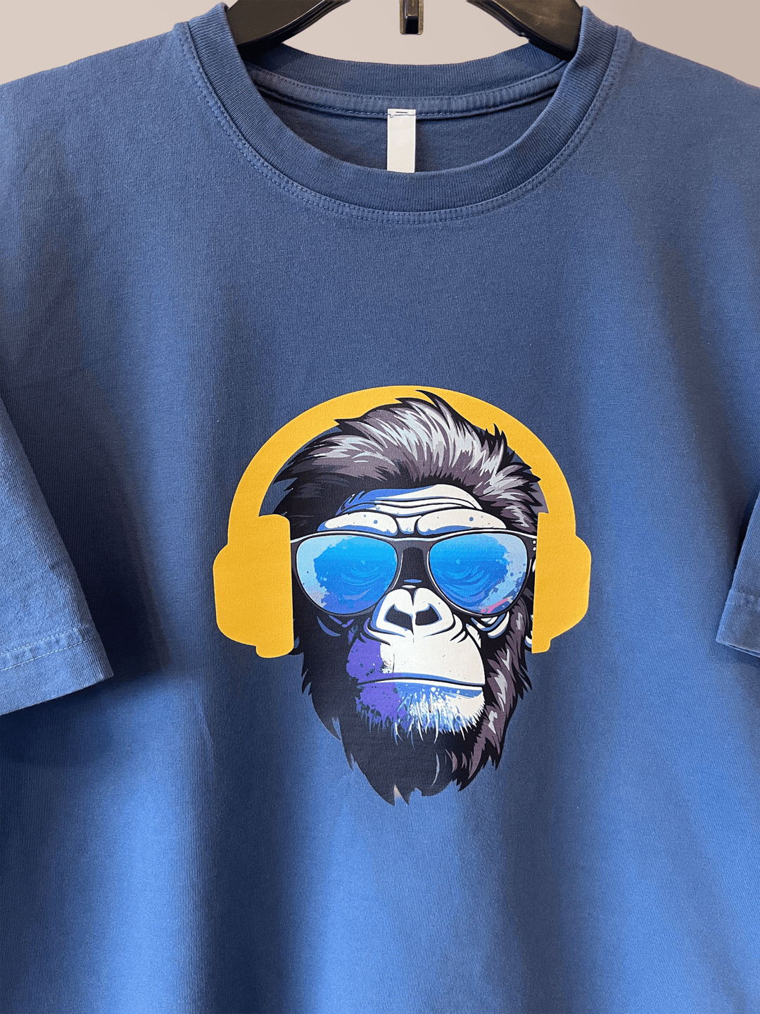 Organic Heavyweight Tee – Monkey Chill Vibe Graphic - Heavyweight Terry Short - sleeve