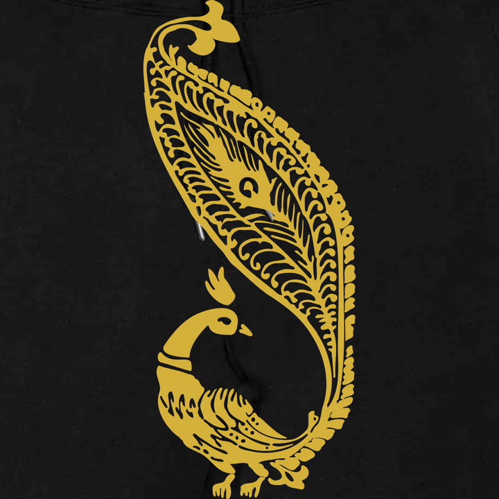 Peacock in Luxury Gold Cotton Black Shorts