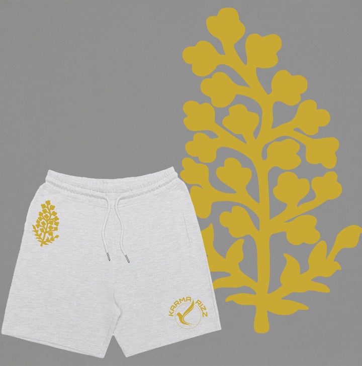 Grey Shorts - Design in Premium Gold Ink