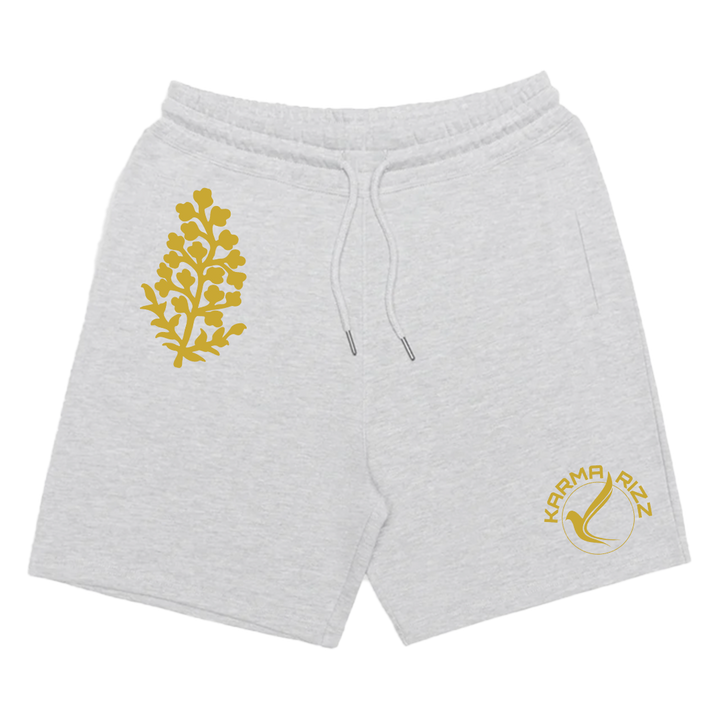 Grey Shorts - Design in Premium Gold Ink