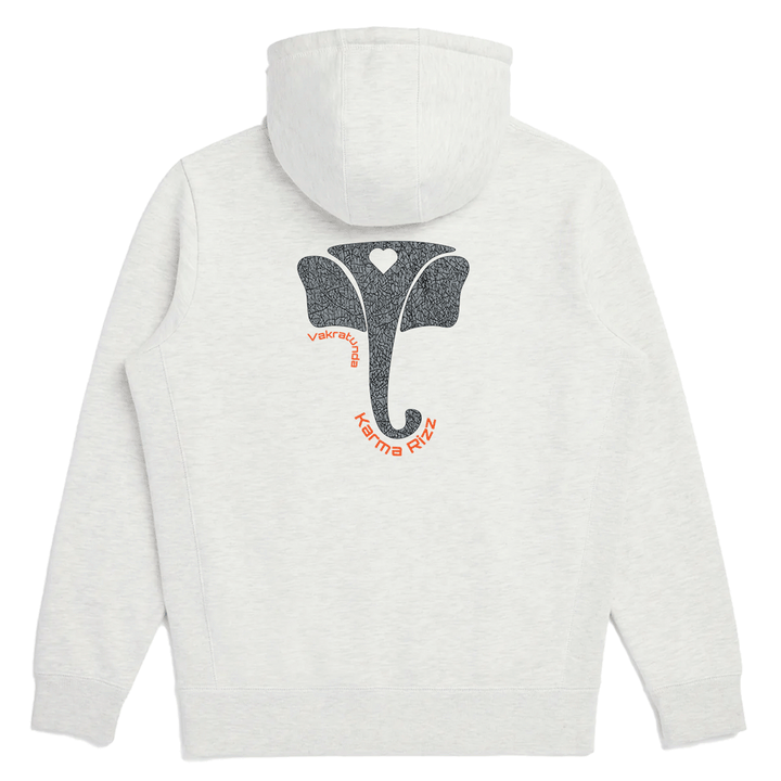 Elephant Vakratunda Design Zip-up Hoodie